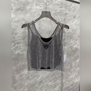 Prada  Black Logo crop  top